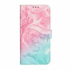 For iPhone 16 Pro Colored Drawing Marble Pattern Leather Phone Case(Pink Green Marble) - 2