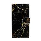 For iPhone 16 Plus Colored Drawing Marble Pattern Leather Phone Case(Black Gold Marble) - 2