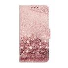 For iPhone 16 Plus Colored Drawing Marble Pattern Leather Phone Case(Rose Gold) - 2