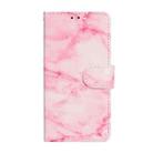 For iPhone 16 Plus Colored Drawing Marble Pattern Leather Phone Case(Pink Marble) - 2