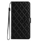 For iPhone 16 Pro Max Rhombus Lattice Texture Leather Phone Case(Black) - 2