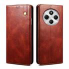 For Redmi 14C 4G Oil Wax Crazy Horse Texture Leather Phone Case(Brown) - 1