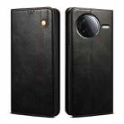 For Redmi K80 Pro Oil Wax Crazy Horse Texture Leather Phone Case(Black) - 1