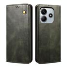 For Redmi Note 14 4G Global 163.25mm Oil Wax Crazy Horse Texture Leather Phone Case(Green) - 1