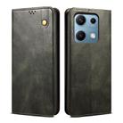 For Redmi Note 14S 4G Oil Wax Crazy Horse Texture Leather Phone Case(Green) - 1