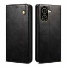For Redmi A5 4G 171.7mm / Poco C71 Oil Wax Crazy Horse Texture Leather Phone Case(Black) - 1