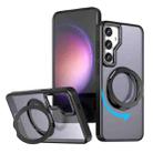 For Samsung Galaxy S24+ 5G Wing Series MagSafe Magnetic Ring Holder Phone Case(Black) - 1