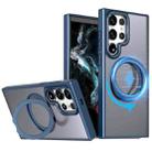 For Samsung Galaxy S23 Ultra 5G Wing Series MagSafe Magnetic Ring Holder Phone Case(Blue) - 1