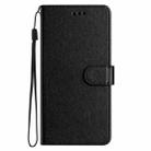 For iPhone 16 Pro Max Silk Texture Horizontal Flip Leather Phone Case(Black) - 3