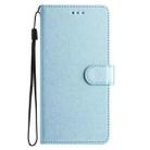 For iPhone 16 Pro Max Silk Texture Horizontal Flip Leather Phone Case(Light Blue) - 3