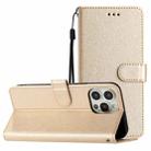 For iPhone 16 Pro Silk Texture Horizontal Flip Leather Phone Case(Gold) - 1