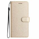 For iPhone 16 Plus Silk Texture Horizontal Flip Leather Phone Case(Gold) - 3