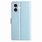 For iPhone 17 Silk Texture Horizontal Flip Leather Phone Case(Light Blue) - 3