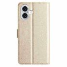 For iPhone 17 Silk Texture Horizontal Flip Leather Phone Case(Gold) - 3