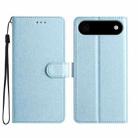 For iPhone 17 Air Silk Texture Horizontal Flip Leather Phone Case(Light Blue) - 1