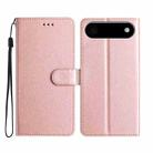 For iPhone 17 Air Silk Texture Horizontal Flip Leather Phone Case(Rose Gold) - 1
