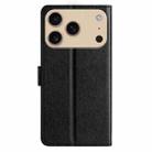 For iPhone 17 Pro Max Silk Texture Horizontal Flip Leather Phone Case(Black) - 3