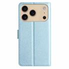 For iPhone 17 Pro Max Silk Texture Horizontal Flip Leather Phone Case(Light Blue) - 3