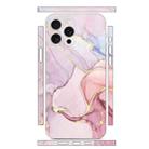 For iPhone 15 Pro Max All-inclusive PET Phone Decal Adhesive Sticker(Pink Purple Marble) - 1