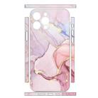 For iPhone 15 Pro Max All-inclusive PET Phone Decal Adhesive Sticker(Pink Purple Marble) - 2