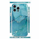 For iPhone 15 Pro Max All-inclusive PET Phone Decal Adhesive Sticker(Lake Blue Marble) - 1