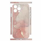 For iPhone 15 Pro Max All-inclusive PET Phone Decal Adhesive Sticker(Pink White Marble) - 2