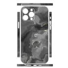 For iPhone 15 Pro Max All-inclusive PET Phone Decal Adhesive Sticker(Black White Marble) - 2