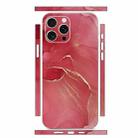 For iPhone 15 Pro All-inclusive PET Phone Decal Adhesive Sticker(Red Marble) - 1