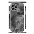 For iPhone 15 Pro All-inclusive PET Phone Decal Adhesive Sticker(Black White Marble) - 1