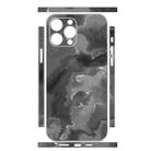 For iPhone 15 Pro All-inclusive PET Phone Decal Adhesive Sticker(Black White Marble) - 2