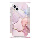 For iPhone 15 Plus All-inclusive PET Phone Decal Adhesive Sticker(Pink Purple Marble) - 1