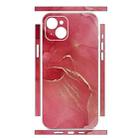 For iPhone 15 Plus All-inclusive PET Phone Decal Adhesive Sticker(Red Marble) - 2