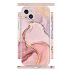 For iPhone 15 Plus All-inclusive PET Phone Decal Adhesive Sticker(Pink Marble) - 1