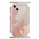 For iPhone 15 Plus All-inclusive PET Phone Decal Adhesive Sticker(Pink White Marble) - 1