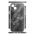 For iPhone 15 All-inclusive PET Phone Decal Adhesive Sticker(Black Gold Marble) - 2