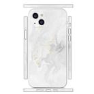 For iPhone 15 All-inclusive PET Phone Decal Adhesive Sticker(White Marble) - 1