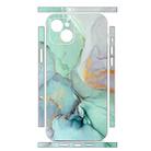 For iPhone 14 Plus All-inclusive PET Phone Decal Adhesive Sticker(Green White Marble) - 2