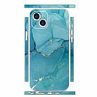 For iPhone 14 Plus All-inclusive PET Phone Decal Adhesive Sticker(Lake Blue Marble) - 1