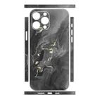 For iPhone 14 Pro All-inclusive PET Phone Decal Adhesive Sticker(Black Gold Marble) - 2