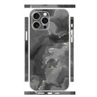 For iPhone 14 Pro All-inclusive PET Phone Decal Adhesive Sticker(Black White Marble) - 1