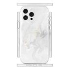 For iPhone 14 Pro Max All-inclusive PET Phone Decal Adhesive Sticker(White Marble) - 1