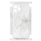 For iPhone 14 Pro Max All-inclusive PET Phone Decal Adhesive Sticker(White Marble) - 2