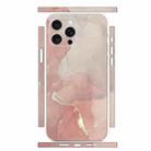 For iPhone 13 Pro Max All-inclusive PET Phone Decal Adhesive Sticker(Pink White Marble) - 1