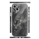 For iPhone 13 All-inclusive PET Phone Decal Adhesive Sticker(Black Gold Marble) - 1