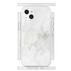 For iPhone 13 All-inclusive PET Phone Decal Adhesive Sticker(White Marble) - 1