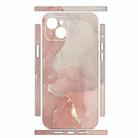 For iPhone 13 mini All-inclusive PET Phone Decal Adhesive Sticker(Pink White Marble) - 2