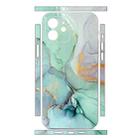 For iPhone 12 All-inclusive PET Phone Decal Adhesive Sticker(Green White Marble) - 2