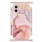 For iPhone 12 All-inclusive PET Phone Decal Adhesive Sticker(Pink Marble) - 1