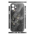 For iPhone 12 All-inclusive PET Phone Decal Adhesive Sticker(Black Gold Marble) - 2