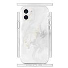 For iPhone 12 All-inclusive PET Phone Decal Adhesive Sticker(White Marble) - 1